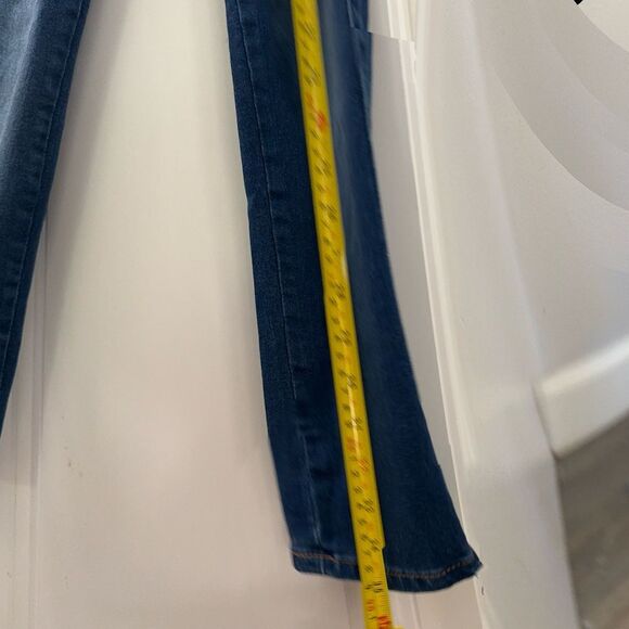 Tush Push columbian stretch skinny blue medium wash jeans size 7 28x35 Sexy - Picture 7 of 7